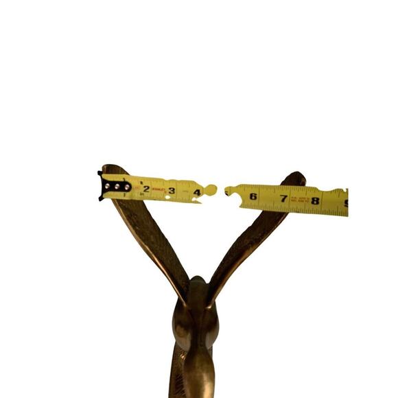 Vintage Solid Brass Taking Off Flying Duck Wings Up 14.75'' Tall - Picture 11 of 16